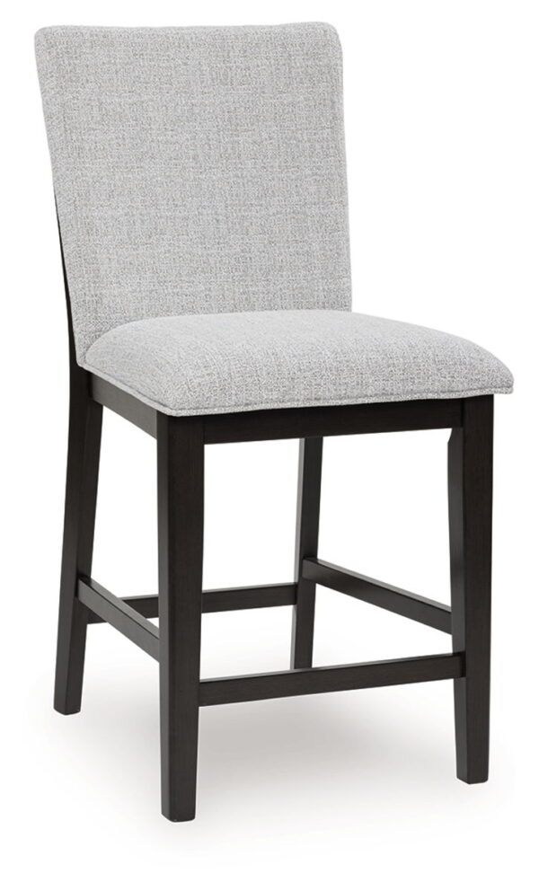 Neymorton - Dark Grayish Brown - 5 Pc. - Rectangular Dining Room Counter Table, 4 Barstools - Image 3