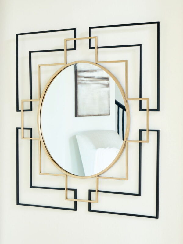 Oceanal - Black / Gold Finish - Accent Mirror - Image 3