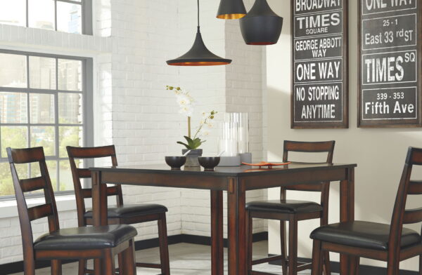 Coviar - Brown - DRM Counter Table Set (Set of 5) - Image 2