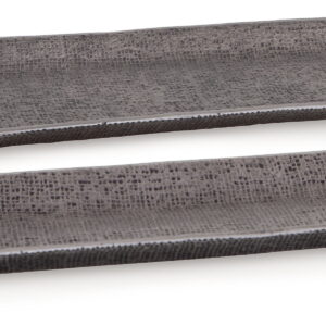 Garekton - Pewter Finish - Tray Set (Set of 2)