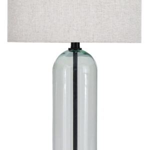 Kerrbrook - Clear / Black - Glass Table Lamp