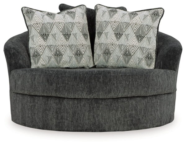 Biddeford - Shadow - Oversized Swivel Accent Chair - Image 4