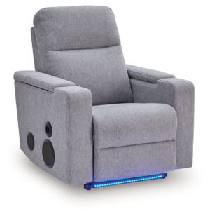 Pineland - Glider Power Recliner With Audio System - Pewter