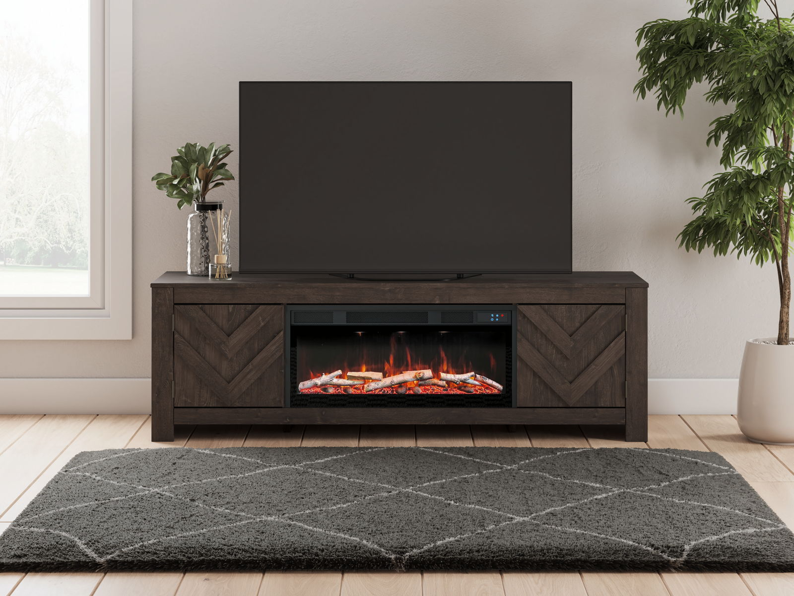 Cayboni - LG TV Stand With Fireplace Option - Image 12