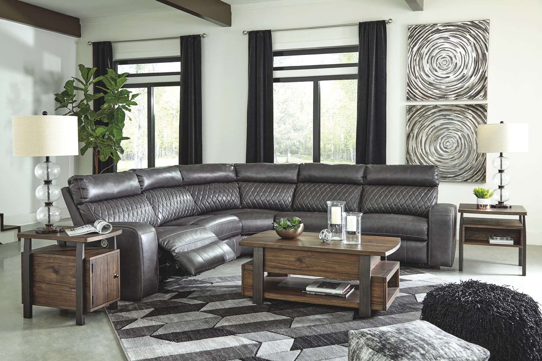 Samperstone - Power Reclining Sectional - Image 2