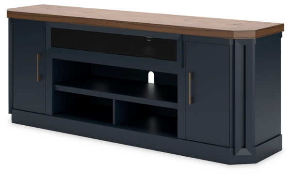 Landocken - Brown / Blue - XL TV Stand W/Fireplace Option - Image 4
