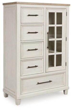 Shaybrock - Door Chest - Antique White / Brown