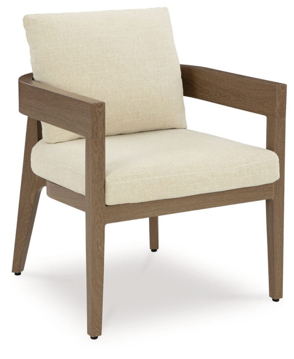 Serene Bay - Dark Brown / White - Arm Chair With Cushion (Set of 2) - Image 3