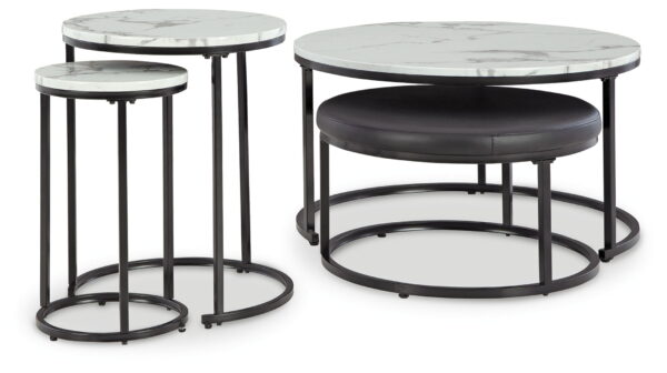 Jusmour - Black / White - Occasional Nesting Table (Set of 4) - Image 3