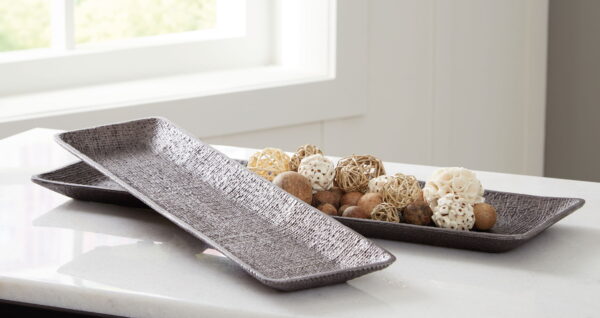 Garekton - Pewter Finish - Tray Set (Set of 2) - Image 4