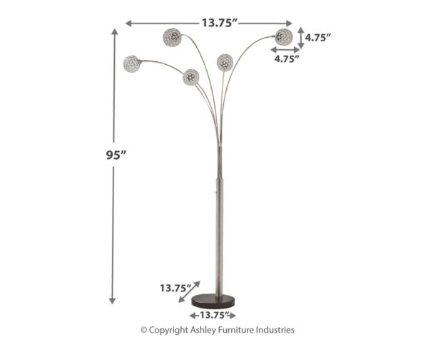 Winter - Silver Finish - Metal Arc Lamp - Image 2