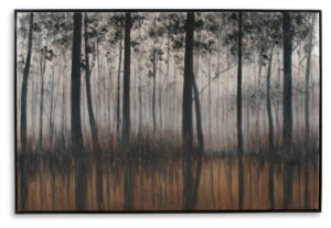 Philyra - Wall Art - Black / Orange / Silver