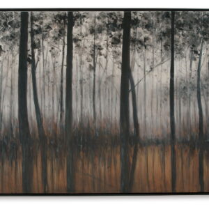 Philyra - Black / Orange / Silver - Wall Art