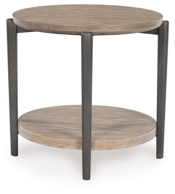 Dyonton - Light Grayish Brown - Round End Table - Image 3