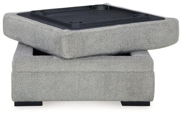 Casselbury - Cement - Ottoman With Storage - Image 4