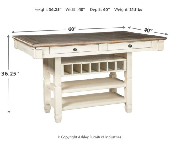 Bolanburg - Beige - Rectangular Dining Room Counter Table - Image 2