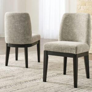 Burkhaus - Beige / Dark Brown - Dining UPH Side Chair (Set of 2)