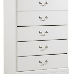 Anarasia - White - Five Drawer Chest