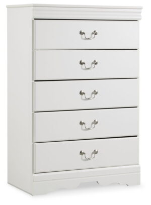 Anarasia - Five Drawer Chest - White