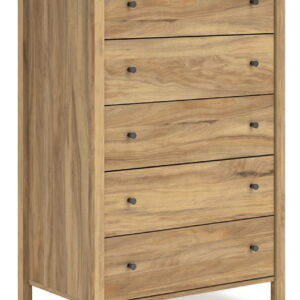 Bermacy - Light Brown - Five Drawer Chest