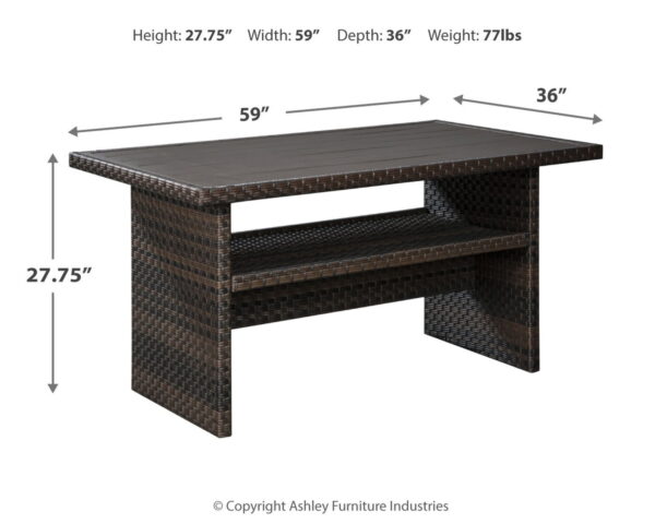 Easy Isle - Dark Brown / Beige - RECT Multi-Use Table - Image 4