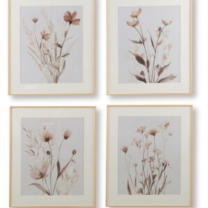 Chettings - Beige / Gray / Blush - Wall Art Set (Set of 4)