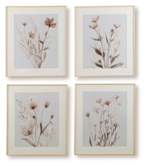 Chettings - Wall Art Set (Set of 4) - Beige / Gray / Blush