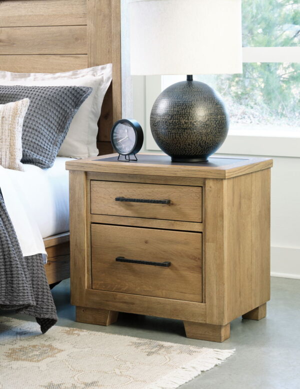 Galliden - Light Brown - Two Drawer Night Stand - Image 3
