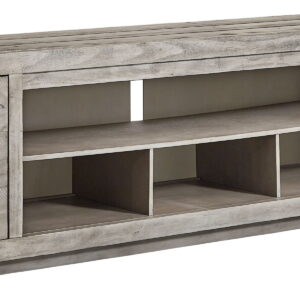 Naydell - Gray - XL TV Stand w/Fireplace Option