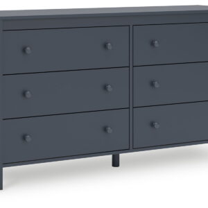 Simmenfort - Navy Blue - Six Drawer Dresser