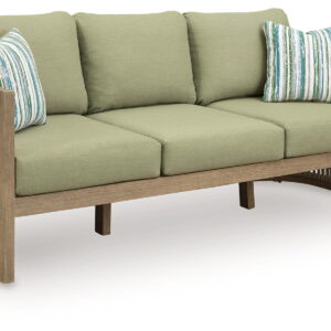 Serena Shores - Beige / Green - Sofa With Cushion