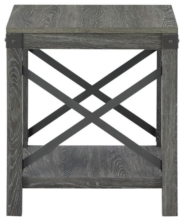 Freedan - Grayish Brown - Square End Table - Image 2