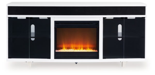 Gardoni - White / Black - 72" TV Stand With Electric Fireplace - Image 2