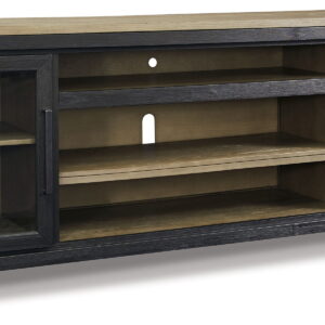 Foyland - Black / Brown - XL TV Stand w/Fireplace Option