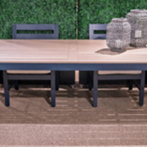 East Beach - Blue - Rectangular Dining Table With Umbrella Option
