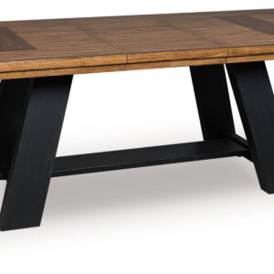 Greddinton - Brown / Black - Dining Extension Table