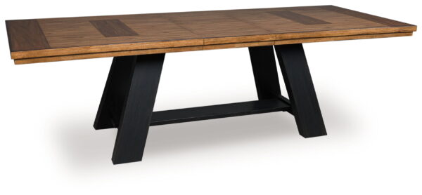 Greddinton - Brown / Black - Dining Extension Table