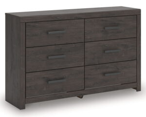 Prendonea - Six Drawer Dresser - Charcoal