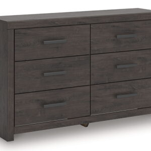 Prendonea - Charcoal - Six Drawer Dresser