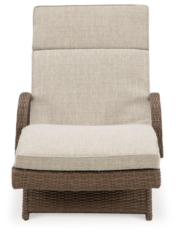 Beachcroft - Beige - Chaise Lounge With Cushion - Image 4