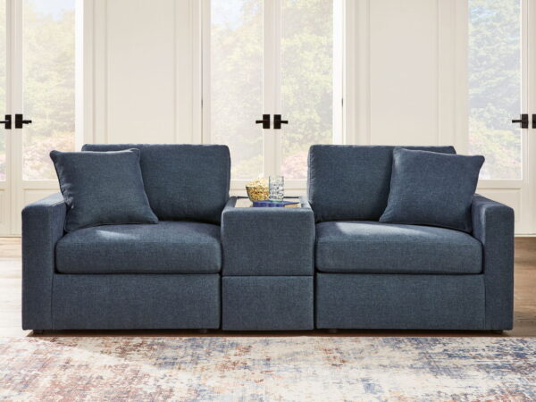 Modmax - Ink - 3-Piece Sectional Sofa With Storage Console - Fabric - Image 3