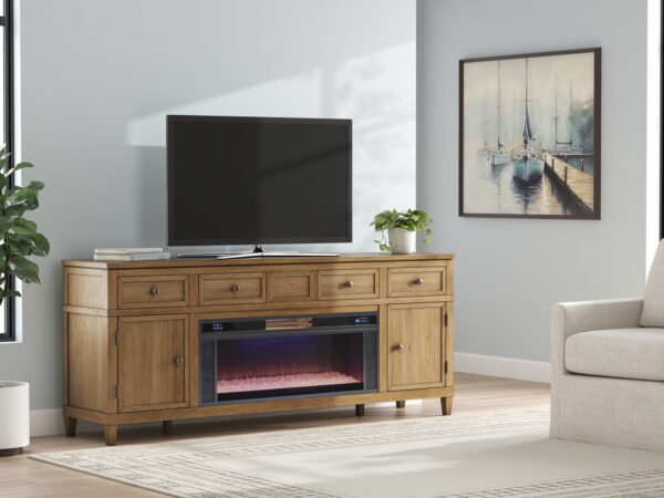 Sharlance - 81" TV Stand With Electric Fireplace - Image 2