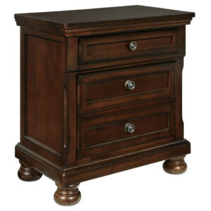 Porter - Dark Brown - Two Drawer Night Stand