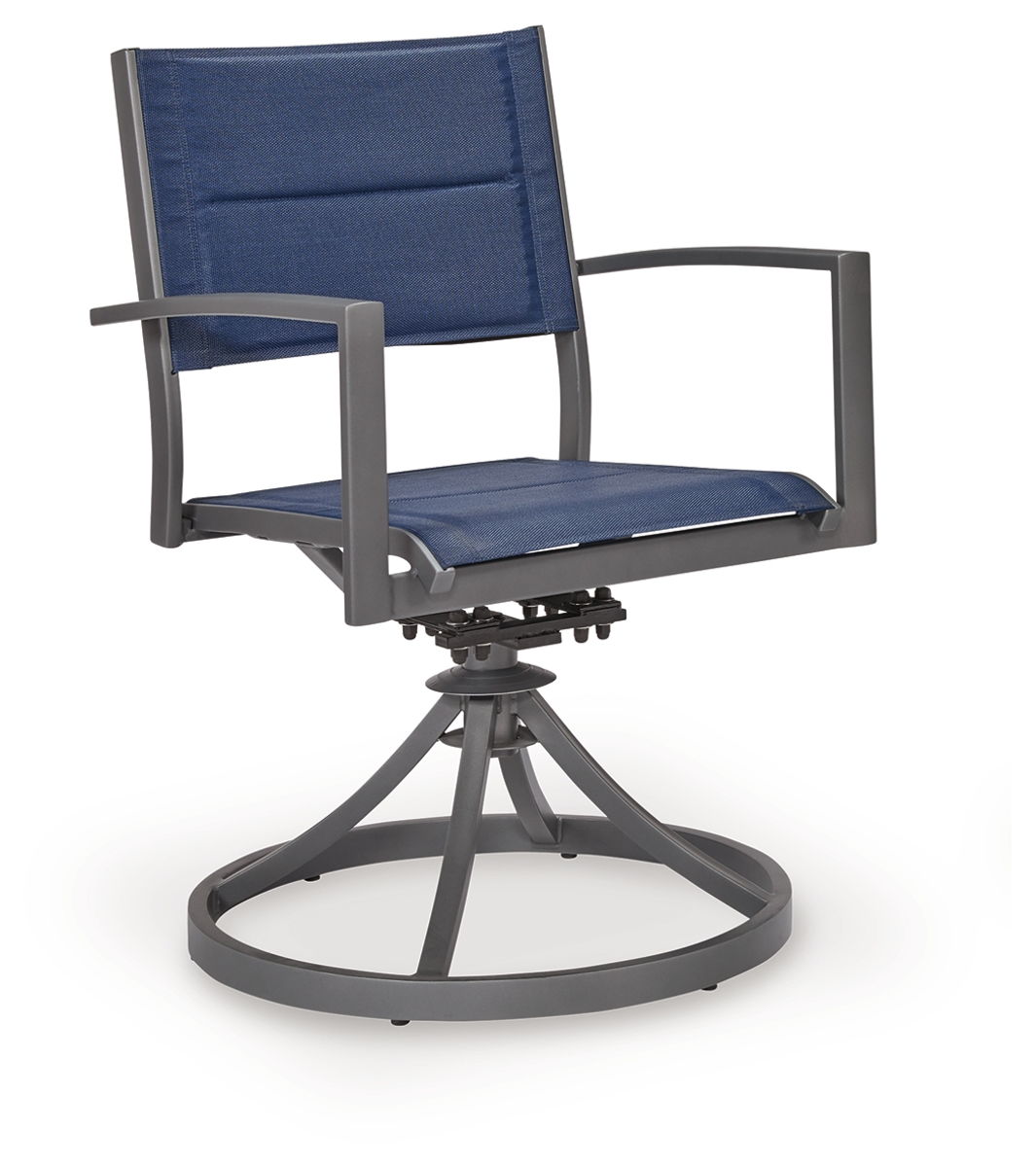 Rocky Creek - Sling Swivel Chair (Set of 2) - Blue / Gray - Image 3