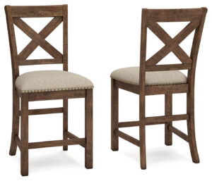 Moriville - Upholstered Barstool (Set of 2) - Beige