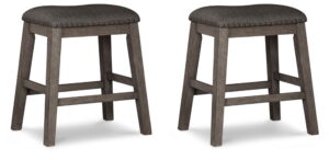 Caitbrook - Upholstered Stool (Set of 2) - Gray