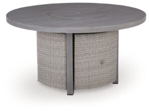 Half Moon Beach - Round Fire Pit Table - Gray