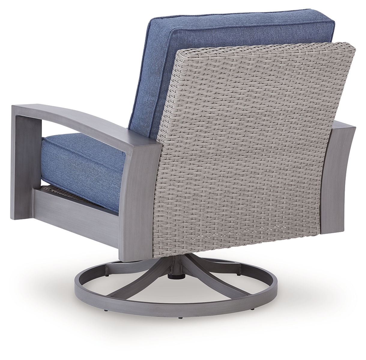 Half Moon Beach - Swivel Lounge With Cushion - Blue / Gray - Image 2