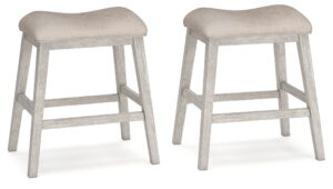 Skempton - Upholstered Stool (Set of 2) - White