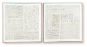 Andorfield - Wall Art Set (Set of 2) - Beige / Black / White